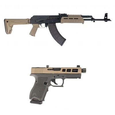 PSA AK-47 GF3 "MOEKOV" Forged Rifle & PSA Dagger Compact 9mm Pistol, FDE - $799.99 + Free Shipping 