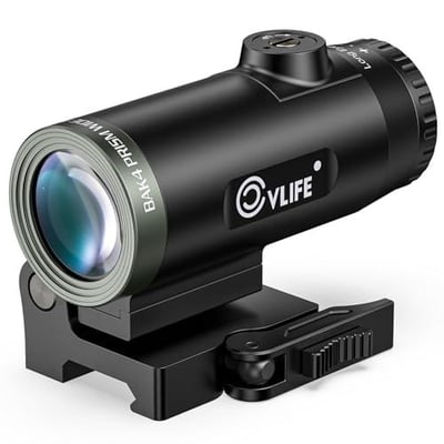 40% off CVLIFE Eaglefeather 3X/4X/5X Compact Magnifier with Quick-Release Mount, 3.54"/3.35"/3.14" Eye Relief,Large Field of View,Flip-to-Side red dot Magnifier, 2000G Shockproof,Absolute&Lower 1/3 Co-Witness w/code UT3WHKKL - $95.99 + FREE Shipping