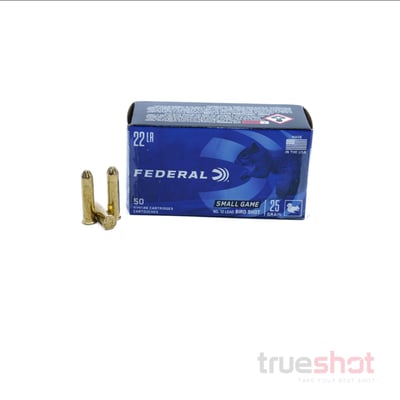 Federal 22 LR #12 Bird Shot 25 Grain 1250 Rnd - $334.99 