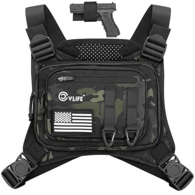 CVLIFE Chest Vest with Pistol Holster Adjustable - $20.79 w/code "SGJAARHK" + FREE Shipping