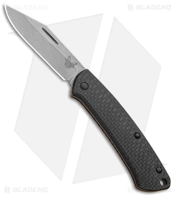 Benchmade Proper Clip Point Slip Joint Knife Carbon Fiber/FDE (2.8" SW) 318-2 - $139.99 (Free S/H over $99)