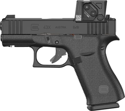 Glock G43X 9mm 3.39" barrel 10rd w/ Aimpoint COA Black - $921 (FREE Shipping on Firearms)