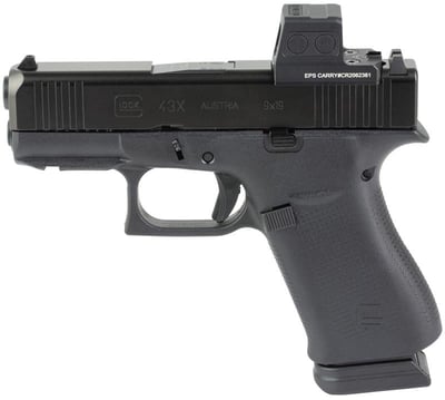 Glock G43X MOS 9mm 3.41" barrel 15rd w/ Holosun EPS Carry Black - $723 