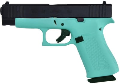 Glock G48 9mm 4.01" barrel 10 Rnds Black/Robins Egg Blue - $545.99