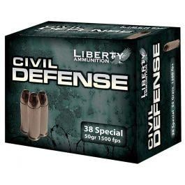 Liberty Civil Defense 38 Special 50GR FHP 20Rd Box - $29.80 (Free S/H on Firearms)