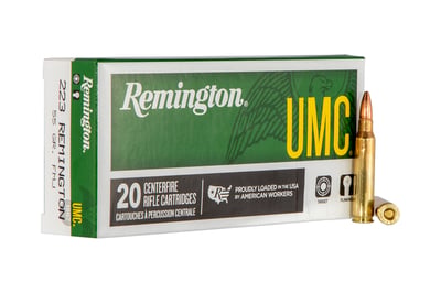 Remington Ammunition L223R3 UMC .223 Rem 55gr FMJ Rifle Ammo - 20 rounds - $13.95 