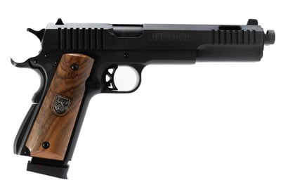 Arsenal Firearms "Second Century” Double Barrel Black .45 ACP 5" Twin Barrels 7+7 Parallel Mag Walnut Wood Grips - $5118.75