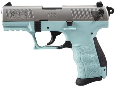 Walther P22 Q .22lr Pistol, Angel Blue - 5120760 - $229.99