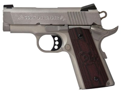 Colt Defender 45 ACP 7+1 Semi Auto Hammer Fired Pistol, Brushed Stainless - O7000XE - $999.99