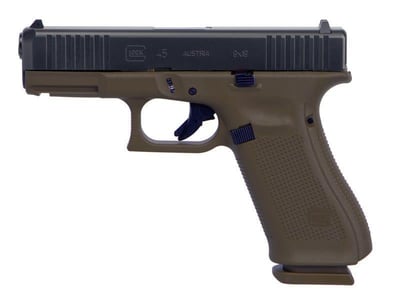 Glock 45 Gen 5 Patriot Brown 9mm 4.02" Barrel 17-Rounds with Fixed Sights - $514.88 