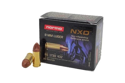 NORMA NXD Self-Defense 9mm 65gr Handgun Ammo - 20 Rounds - $11.95 