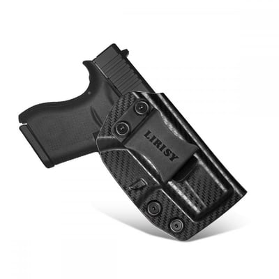 LIRISY Glock 43 IWB Holster for Concealed Carry, Inside The Waistband Pants Holster with Belt Clip, Adjustable KYDEX - $13.99 (Free S/H over $25)