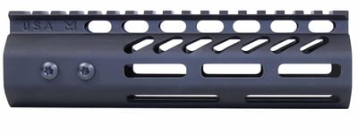 GUNTEC 7" Ultra Light Weight Thin M-LOK System FREE Floating Handguard With MONOLITHIC Top Rail (.308 CAL) (ANODIZED BLACK) - $69.99 
