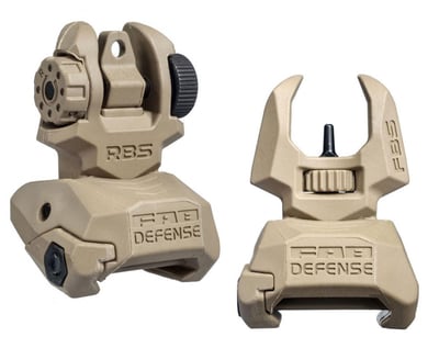 FAB Defense Front & Rear Backup Sight Sets, DESERT TAN - $39.95