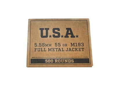 Winchester 5.56x45mm NATO Ammunition Service Grade 55 Grain M193 Full Metal Jacket Bulk Packed - 500 Rounds - $225 (Free S/H)