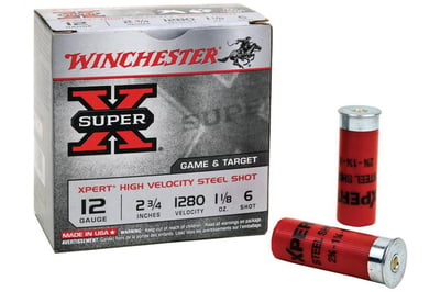 Winchester 20 Gauge Super-X Steel Lead Free WE20GT6 2-3/4" #6 Shot Shotgun Ammunition - 250 Shells - $99.95