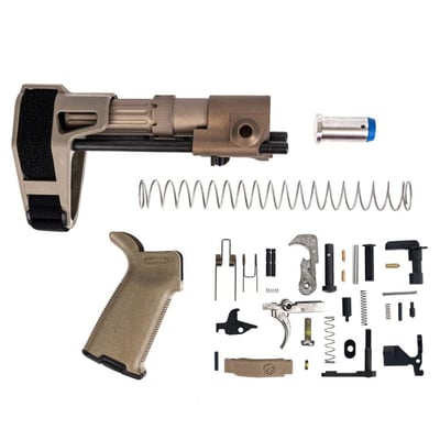 PSA MOE+ EPT Pistol Lower Build Kit With CQB PDW Brace, FDE - $279.99