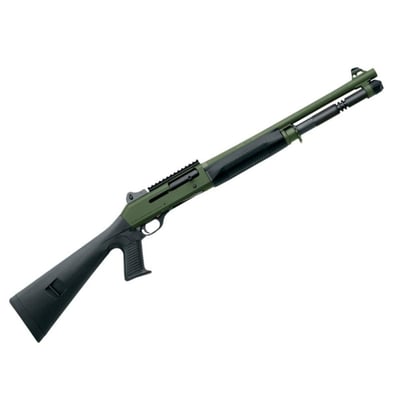 Benelli M4 12Ga Shotgun w/ 18.5" Barrel, Pistol Grip & Ghost Ring Sights OD Green - $1799.98 