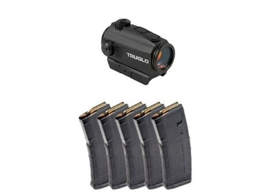 Truglo Ignite 22mm 2 MOA Red Dot Sight & 5 Magpul PMAG Gen 2 MOE 5.56x45mm 30rd Magazines - $99.99 + Free Shipping