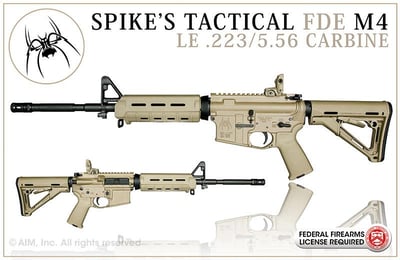 Spike's Tactical ST-15 5.56/.223 FDE M4 LE 16 in. Carbine Rifle - $1057.50