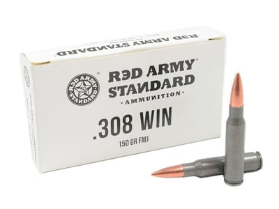 Red Army Standard 150 gr FMJ .308 Win Ammo, 20/box - AM3090 - $12.99