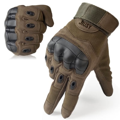 Military Rubber Hard Knuckle Tactical Gloves Full Finger Airsoft Paintball Outdoor Army Gear Sports - $10 (Free S/H over $25)