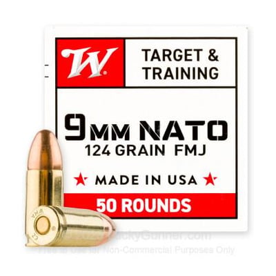 Winchester 9mm NATO 124 Grain FMJ 1000 Rounds - $220 