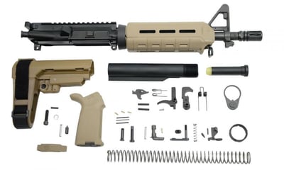 PSA 10.5" Carbine-Length 5.56 NATO 1/7 Nitride MOE SBA3 Pistol Kit, FDE - $459.99