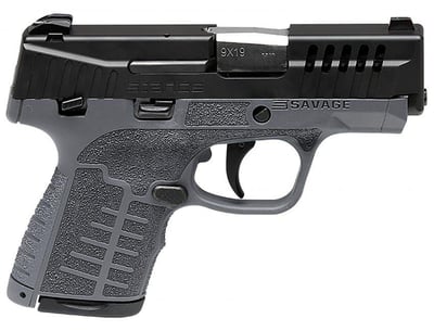 Savage Stance Gray 9mm 3.2" Barrel 10-Rounds TruGlo Night Sights - $345.99 ($9.99 S/H on Firearms / $12.99 Flat Rate S/H on ammo)