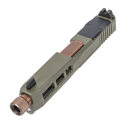 PSA Dagger Complete SW1 RMR Slide with Copper Threaded Barrel & Lower 1/3 Day Sights, Sniper Green (rear Sight Rear) - $199.99 