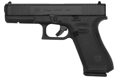 Glock 17 Gen5 9mm 4.49" 17rd Pistol, Full Size, Front Serrations, 3 Mags, Speed Loader - $539 (Free S/H on Firearms)
