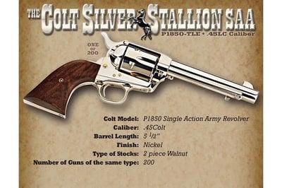 Colt Silver Stallion .45 Colt 6 Rnd 5.5" - $3046.99  ($7.99 Shipping On Firearms)