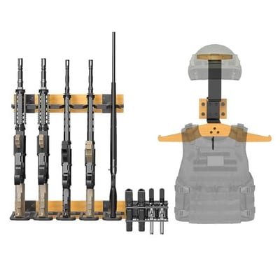 CVLIFE Gun Rack for Wall with Tactical Gear & Pistol Holder Holds up to 5 Rifles, 4 Pistols - $49.99 w/code "EBWR47TR" + FREE Shipping