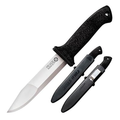Cold Steel Peace Maker II Compact Lightweight 5.5" Fixed Blade 4116 Stainless Steel Clip Point Tactical Outdoor Hunting Knife, 4.75" Kray-Ex Handle, Ambidextrous Secure-Ex Sheath w/Belt Clip - $21.74 + FREE Shipping