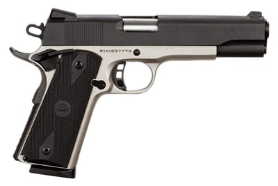 Rock Island 1911 Rock Standard .45 ACP 5" BBL 8-Round Full Size Pistol, Two Tone / Nickel - $399.99 