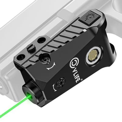 49% OFF CVLIFE Picatinny Red/Green Laser Sight Magnetic Charging Rechargeable Pistol Laser for 21MM Picatinny Rail Mount, Low Profile Hunting Laser Sight with Ambidextrous Switches w/code MSKTY7WO (Free S/H over $25)