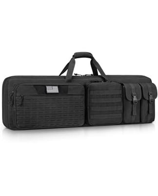 40% off CVLIFE Soft Rifle Case Long Double Tactical Bag, Lockable Zipper Gun Case with Four Pockets, Rifle Bag Gun Backpack with Shoulder Straps and Padded Handle for Outdoor Hunting w/code ZGW9LRXK - $38.39 + FREE Shipping