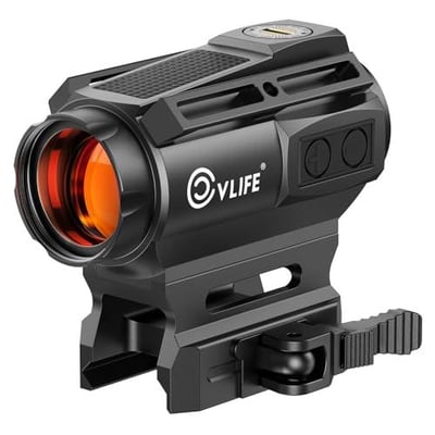 30% off CVLIFE EagleFeather X Solar Multi-Reticle Red Dot Sight for Rifle,1x20mm 2MOA Dot 40MOA Circle Motion Awake Solar Optics with Quick Detach Mount Flip Up Covers,IPX7 Waterproof Fogproof w/code D4GC6BE8 - $76.99 + FREE Shipping