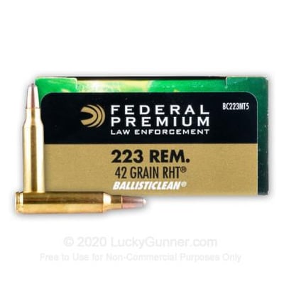 Federal 223 Rem 42 gr Frangible 20 Rounds - $27