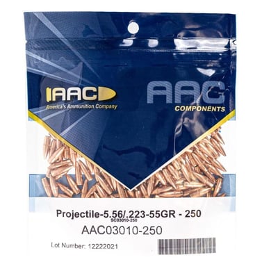 AAC 223 (.224) 55gr 250/ct Projectiles - 250 - $29.99
