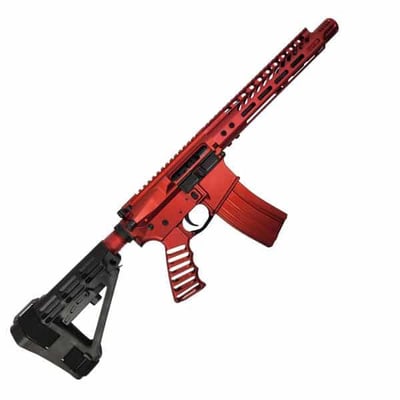 Dirty Devil: AR-15 5.56 Pistol with SBA4 Brace in Anodized Red - $1495.95
