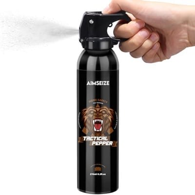 AIMSEIZE Compact Pepper Spray for Hiking: Maximum Strength Powerful for Camping - Easy Access Outdoor Personal Protection - $17.99 + FREE Shipping