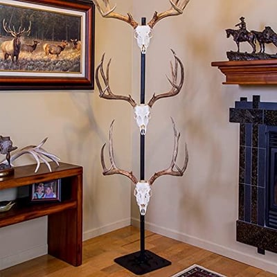 Skull Hooker Trophy Tree European Trophy Mount – Hang up to 5 Taxidermy Deer Antlers and other Skulls for Display – Graphite Black - $84.87 + FREE Shipping