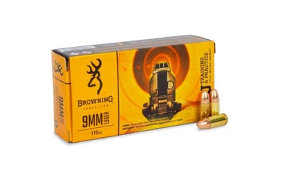 Browning B191800092 TP 9mm Luger 115 Grain FMJ Ammo - 1000 round case - B191800092 - $254.99  ($8.99 Flat Rate Shipping)