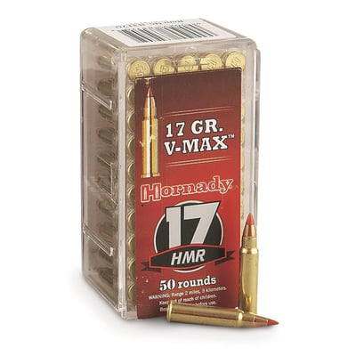 Hornady Varmint Express .17 HMR V-MAX 17 Grain 500 Rounds - $165.29 (Buyer’s Club price shown - all club orders over $49 ship FREE)