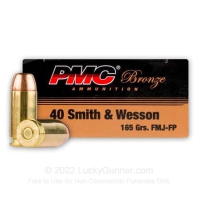 PMC 40 S&W 165 Grain FMJ-FP 1000 Rounds - $339 