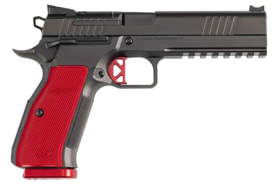 Dan Wesson DWX 9mm Steel Pistol with 4.95 Inch Barrel and Red Aluminum Grips - $2179.99 (Free S/H on Firearms)
