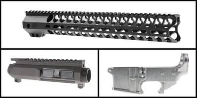 Omega Deals AR-15 80% Builder Sets Featuring: Davidson Defense Panhead Billet Upper + US Tactical 80% Lower + 15" M-Lok Handguard - $149.99