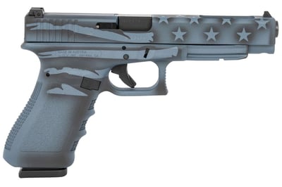 Glock G34 Gen3 9mm Competition Pistol with Blue Titanium Flag Cerakote Finish - $669.6