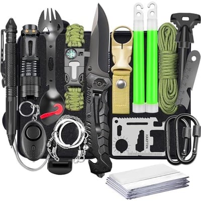 Survival Gear and Equipment 19 in 1 Camping Essentials - $19.89 (Free S/H over $25)